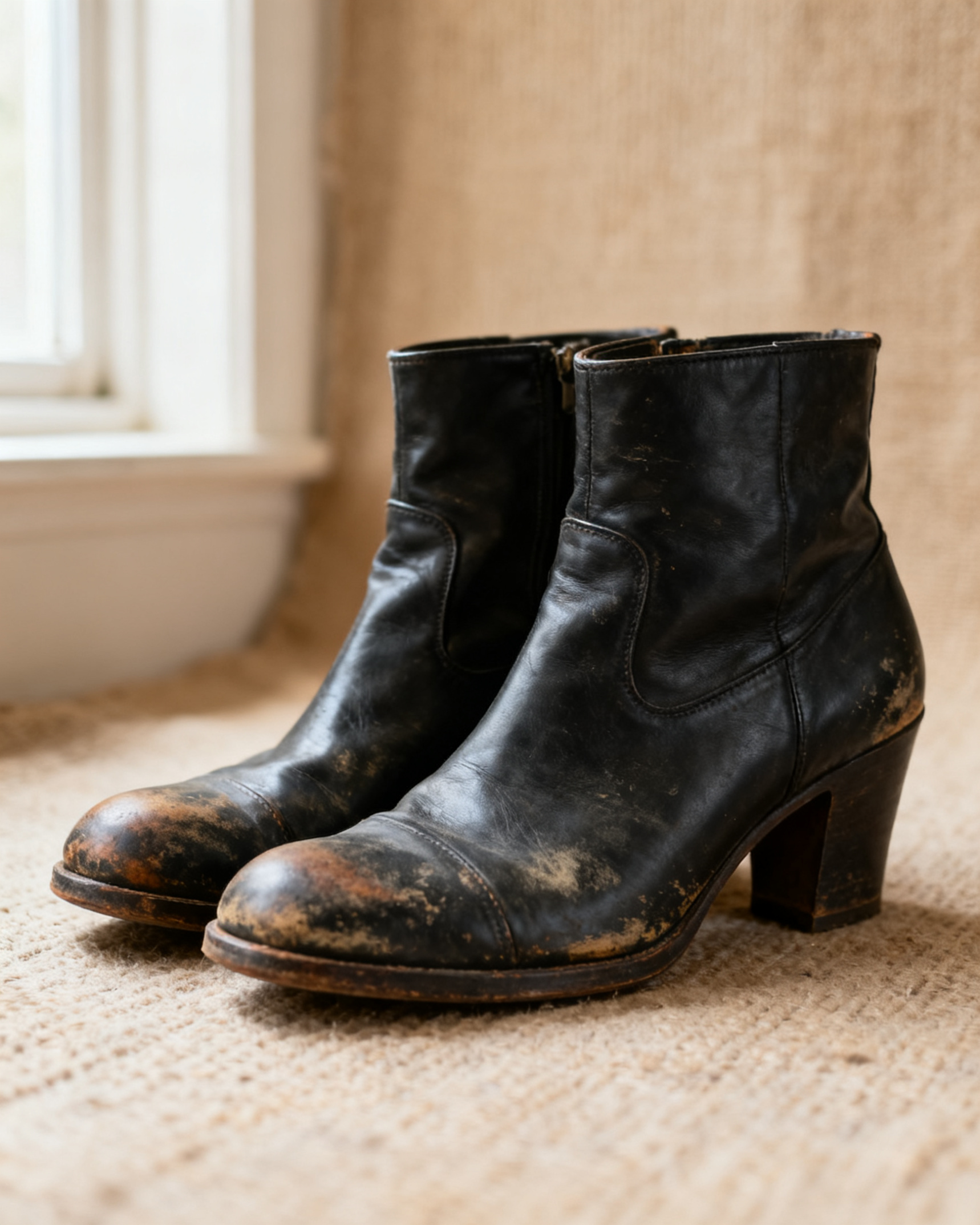 Leather Heeled Ankle Boots