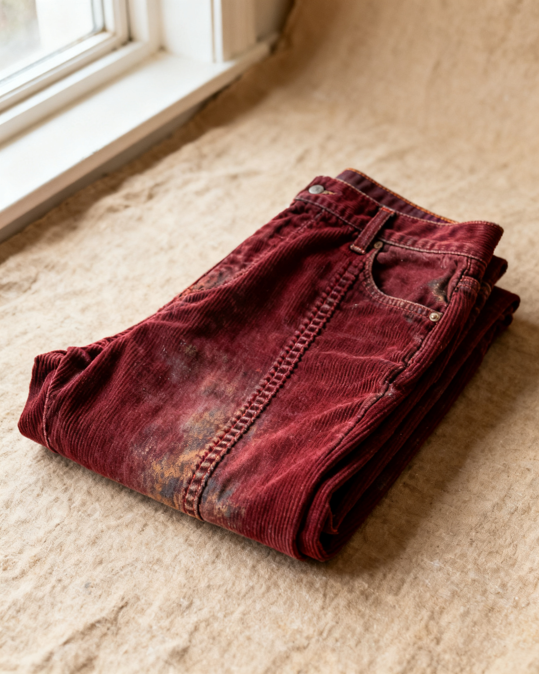 Corduroy Pleated Trousers