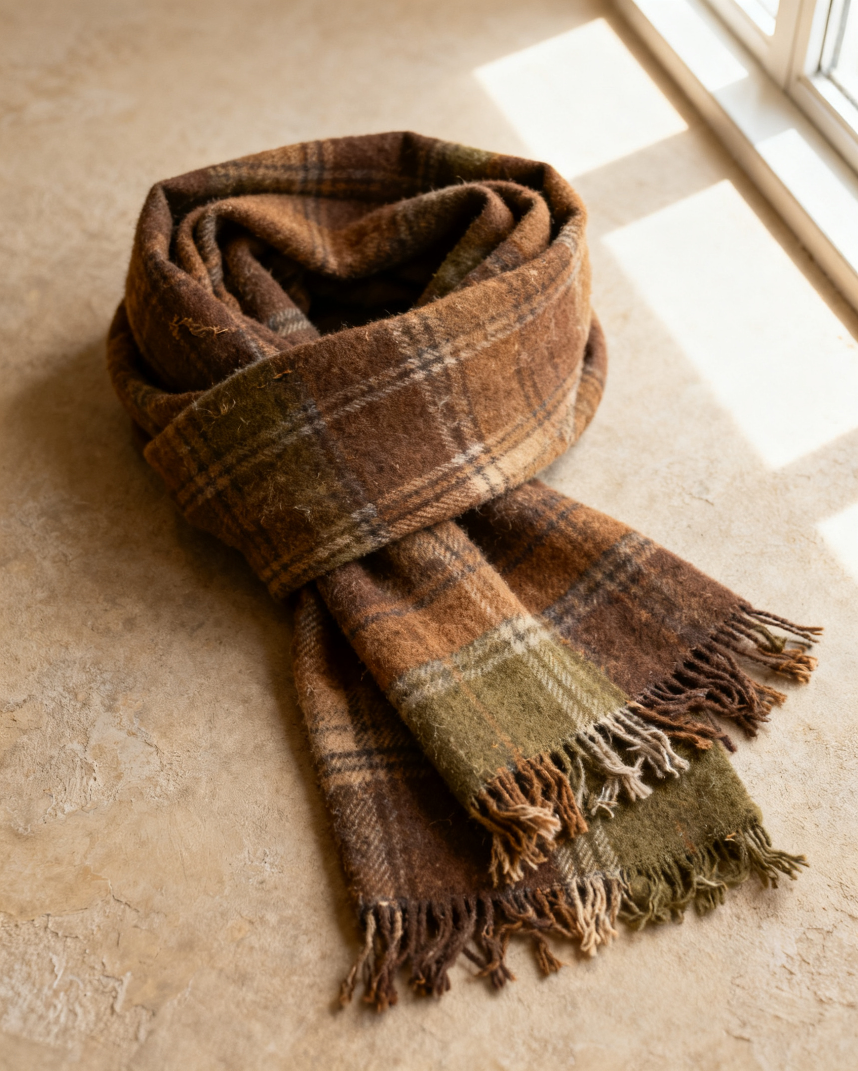 Lambswool Check Scarf